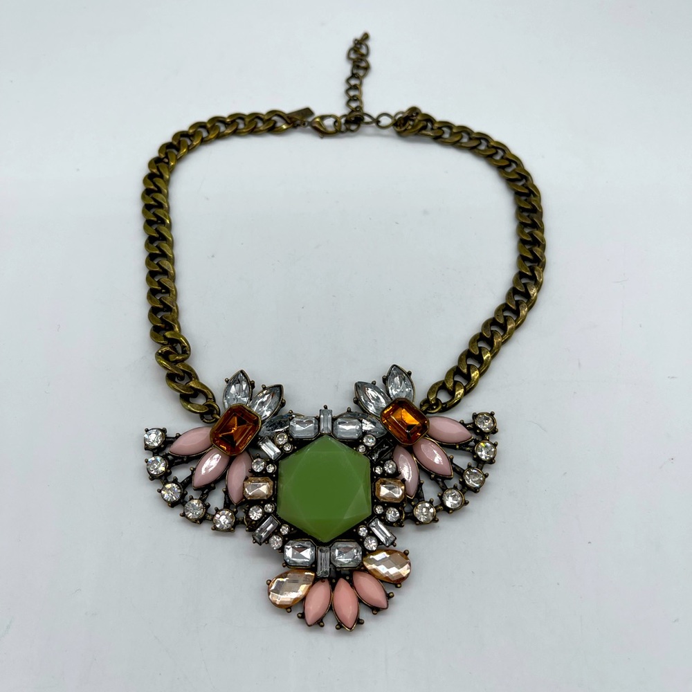 Cookie Lee Statement Crystal Necklace - image 1